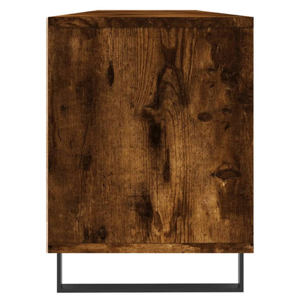 Tv-bänk rökfärgad ek 150x30x44,5 cm konstruerat trä