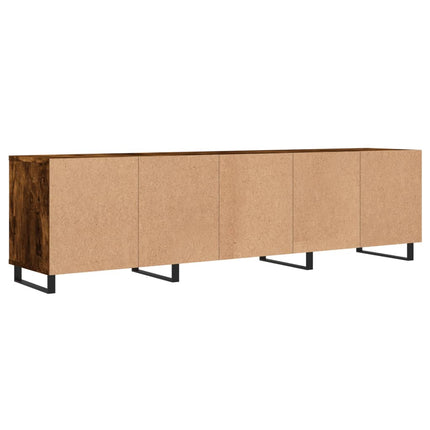 Tv-bänk rökfärgad ek 150x30x44,5 cm konstruerat trä