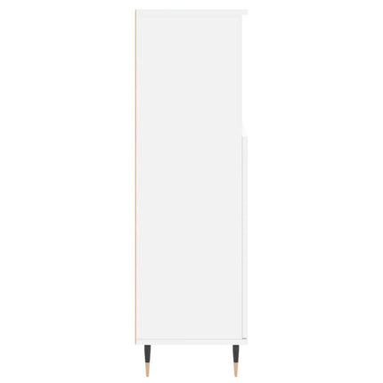 Badrumsskåp vit 30x30x100 cm konstruerat trä