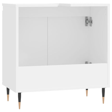 Badrumsskåp vit 58x33x60 cm konstruerat trä