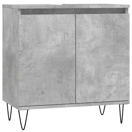 Badrumsskåp betonggrå 58x33x60 cm konstruerat trä