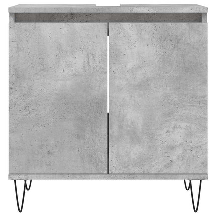 Badrumsskåp betonggrå 58x33x60 cm konstruerat trä