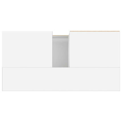 Badrumsskåp vit 65x33x60 cm konstruerat trä