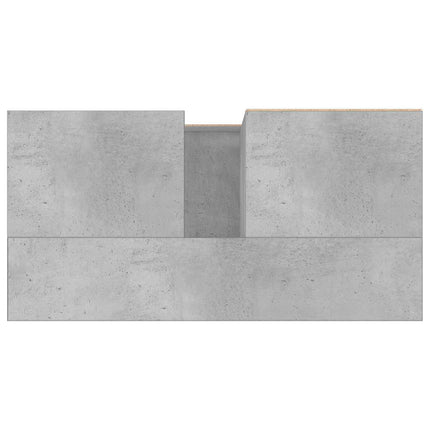 Badrumsskåp betonggrå 65x33x60 cm konstruerat trä