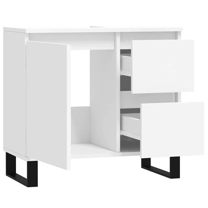 Badrumsskåp vit 65x33x60 cm konstruerat trä