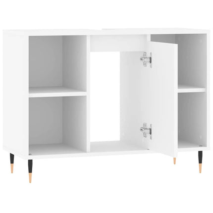 Badrumsskåp vit 80x33x60 cm konstruerat trä