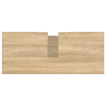 Badrumsskåp sonoma-ek 80x33x60 cm konstruerat trä