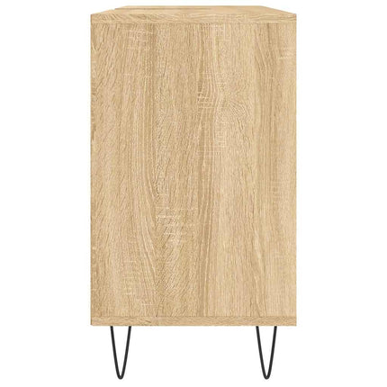 Badrumsskåp sonoma-ek 80x33x60 cm konstruerat trä
