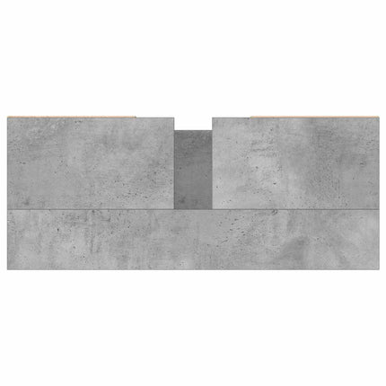 Badrumsskåp betonggrå 80x33x60 cm konstruerat trä