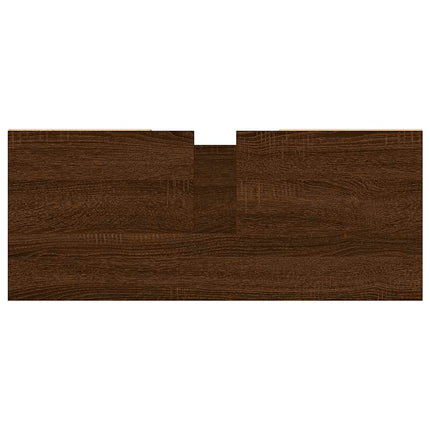 Badrumsskåp brun ek 80x33x60 cm konstruerat trä