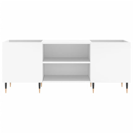 Stereobänk vit 121x38x48 cm konstruerat trä