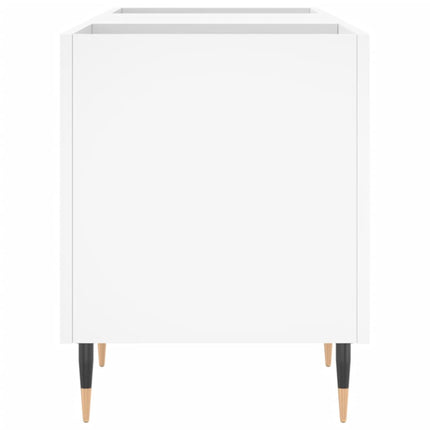 Stereobänk vit 121x38x48 cm konstruerat trä