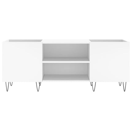 Stereobänk vit 121x38x48 cm konstruerat trä