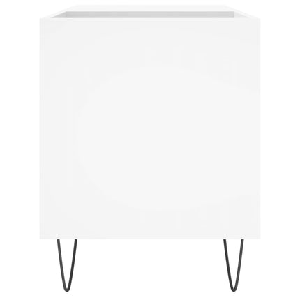 Stereobänk vit 85x38x48 cm konstruerat trä