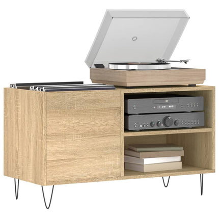Stereobänk sonoma-ek 85x38x48 cm konstruerat trä