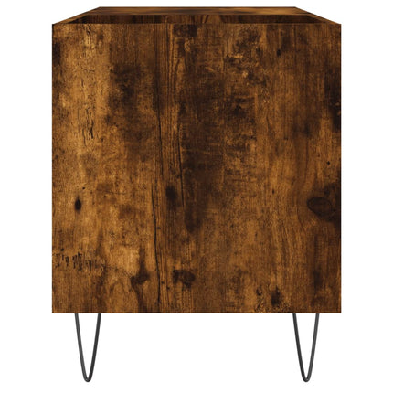 Stereobänk rökfärgad ek 85x38x48 cm konstruerat trä