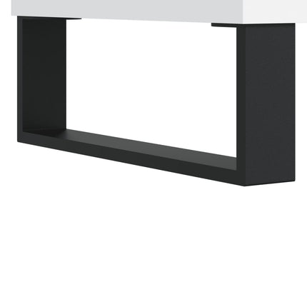 Stereobänk vit 85x38x48 cm konstruerat trä