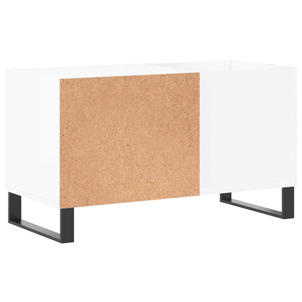 Stereobänk vit högglans 85x38x48 cm konstruerat trä