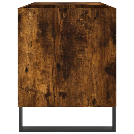 Stereobänk rökfärgad ek 85x38x48 cm konstruerat trä