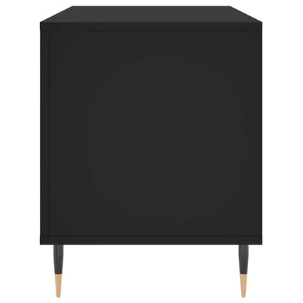 Stereobänk svart 100x38x48 cm konstruerat trä