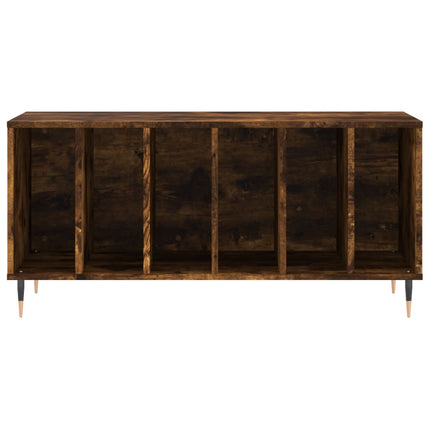 Stereobänk rökfärgad ek 100x38x48 cm konstruerat trä