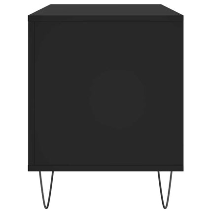 Stereobänk svart 100x38x48 cm konstruerat trä