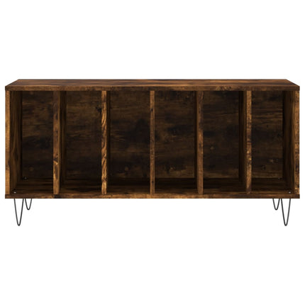Stereobänk rökfärgad ek 100x38x48 cm konstruerat trä