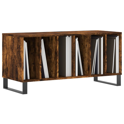Stereobänk rökfärgad ek 100x38x48 cm konstruerat trä