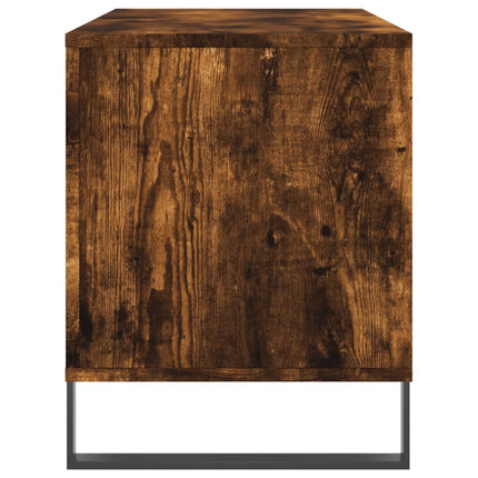 Stereobänk rökfärgad ek 100x38x48 cm konstruerat trä