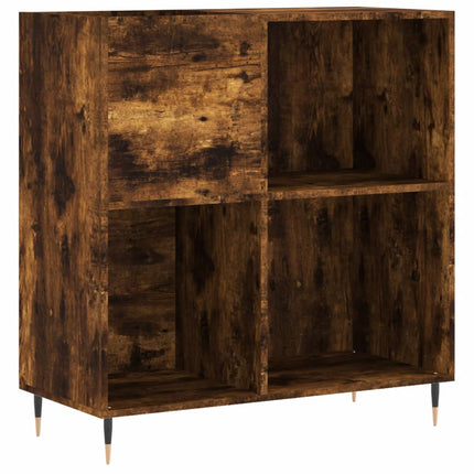 Stereobänk rökfärgad ek 84,5x38x89 cm konstruerat trä