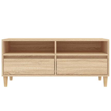 Tv-bänk sonoma-ek 100x34,5x44,5 cm konstruerat trä
