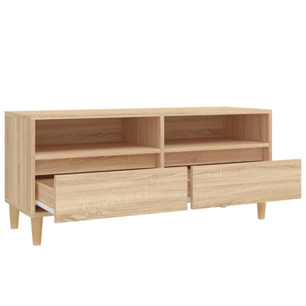 Tv-bänk sonoma-ek 100x34,5x44,5 cm konstruerat trä