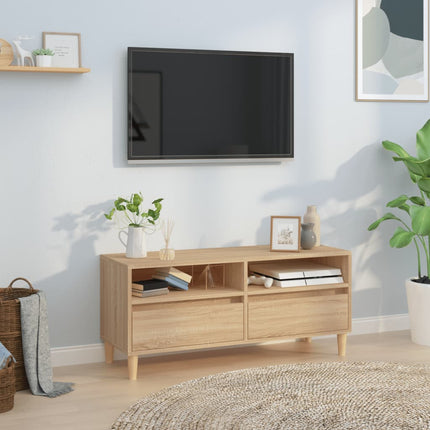 Tv-bänk sonoma-ek 100x34,5x44,5 cm konstruerat trä