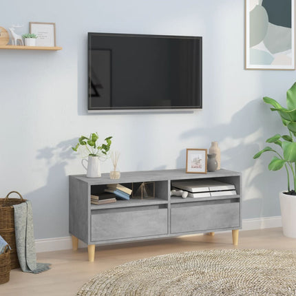 Tv-bänk betonggrå 100x34,5x44,5 cm konstruerat trä