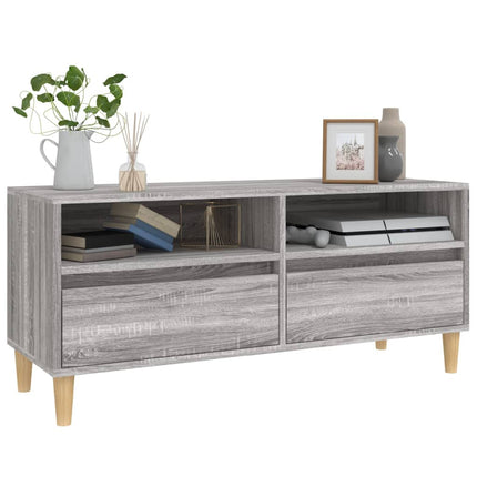 Tv-bänk grå sonoma 100x34,5x44,5 cm konstruerat trä
