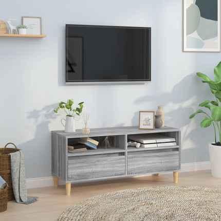 Tv-bänk grå sonoma 100x34,5x44,5 cm konstruerat trä
