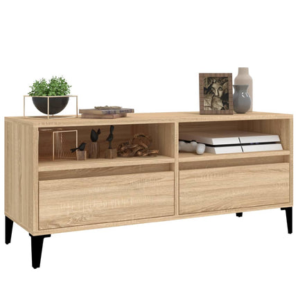 Tv-bänk sonoma-ek 100x34,5x44,5 cm konstruerat trä