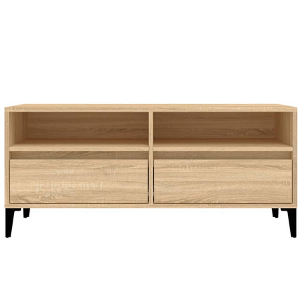 Tv-bänk sonoma-ek 100x34,5x44,5 cm konstruerat trä
