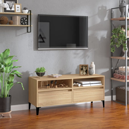 Tv-bänk sonoma-ek 100x34,5x44,5 cm konstruerat trä