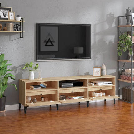 Tv-bänk sonoma-ek 150x30x44,5 cm konstruerat trä