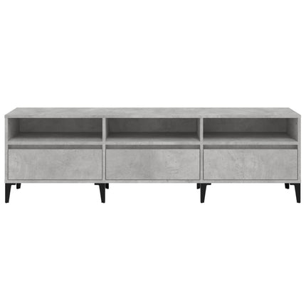 Tv-bänk betonggrå 150x30x44,5 cm konstruerat trä