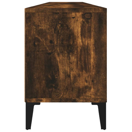 Tv-bänk rökfärgad ek 150x30x44,5 cm konstruerat trä