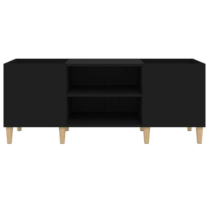Stereobänk svart 121x38x48 cm konstruerat trä