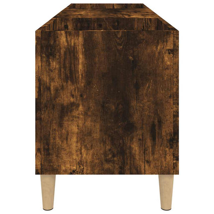 Stereobänk rökfärgad ek 121x38x48 cm konstruerat trä
