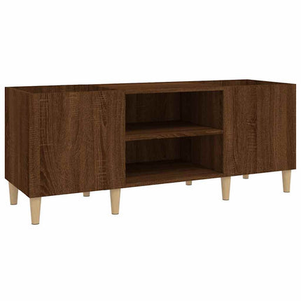 Stereobänk brun ek 121x38x48 cm konstruerat trä