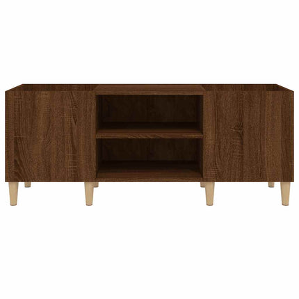 Stereobänk brun ek 121x38x48 cm konstruerat trä