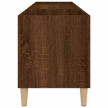 Stereobänk brun ek 121x38x48 cm konstruerat trä