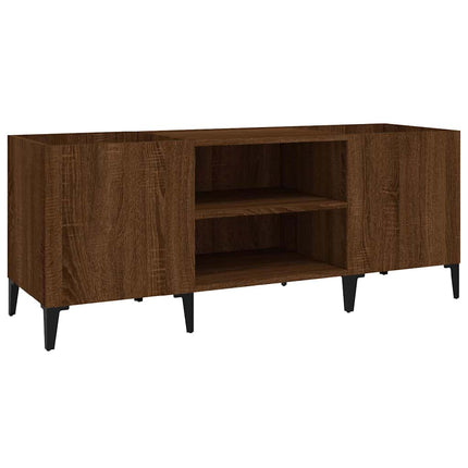 Stereobänk brun ek 121x38x48 cm konstruerat trä