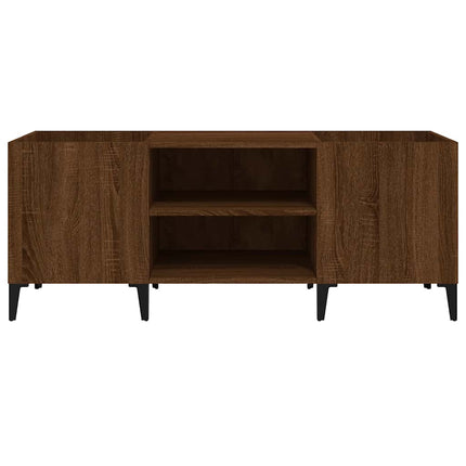 Stereobänk brun ek 121x38x48 cm konstruerat trä
