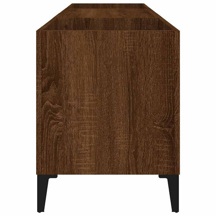 Stereobänk brun ek 121x38x48 cm konstruerat trä
